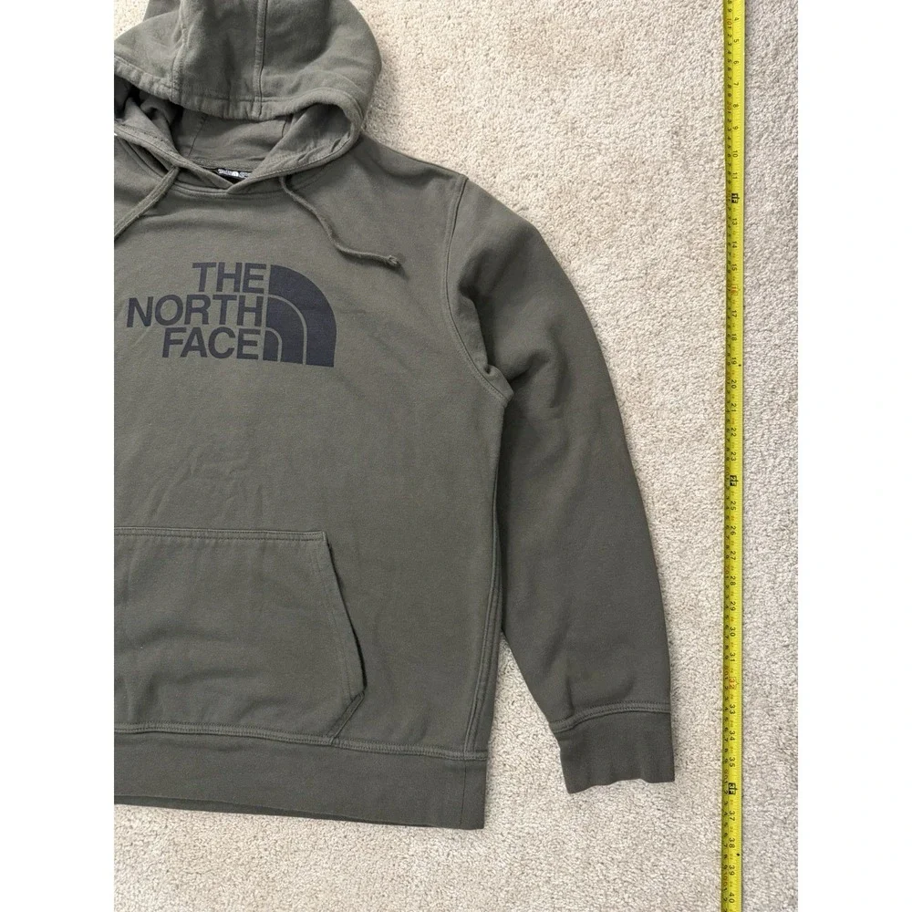 The North Face Half Dome Pullover‎ Hoodie Olive Green Size Large Kangaroo Pocket